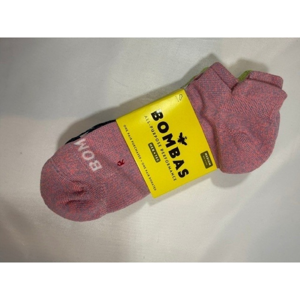 Bombas All-Purpose Performance Ankle Socks 3-Pack Pink Green Blue Hex-Tec Medium